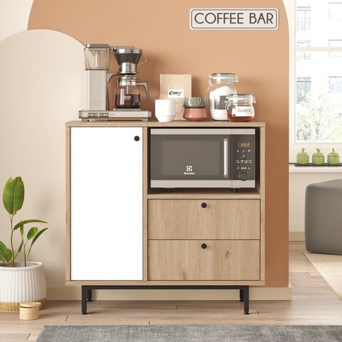 Dulap multifunctional, Locelso, RE1-SW, Stejar / Alb