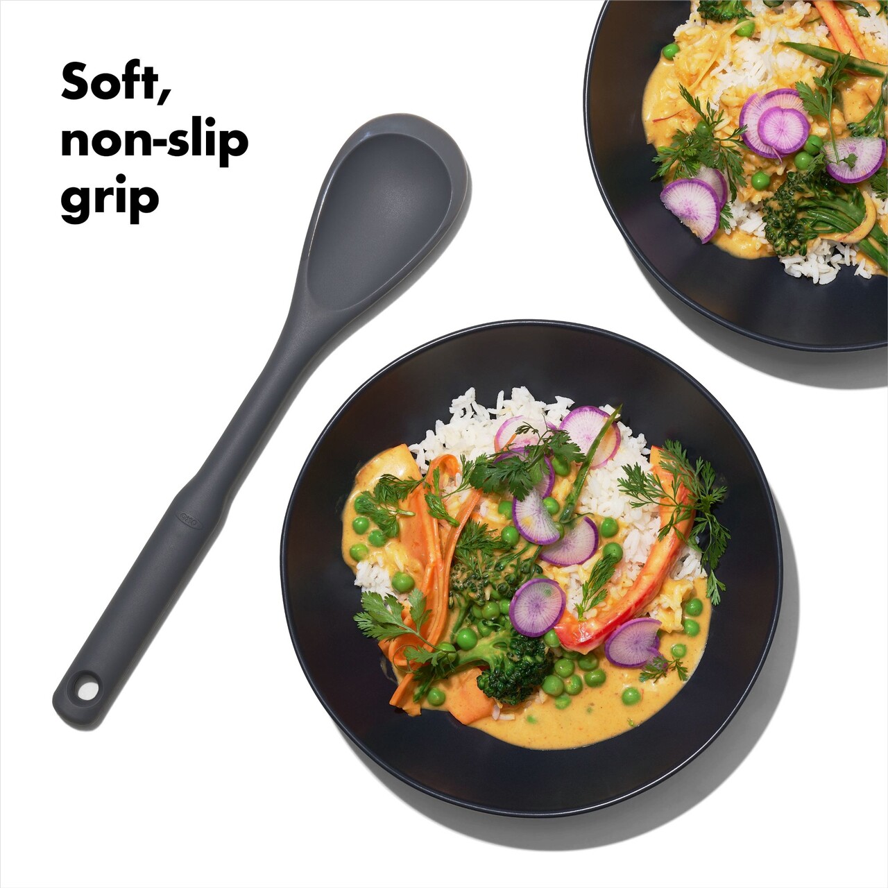 Lingura gatit, silicon, 30,5 cm, "Good Grips", Negru - OXO - imagine 9