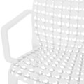 Scaun suprapozabil cu brate, Grig, L.52 l.50 H.80, plastic, alb