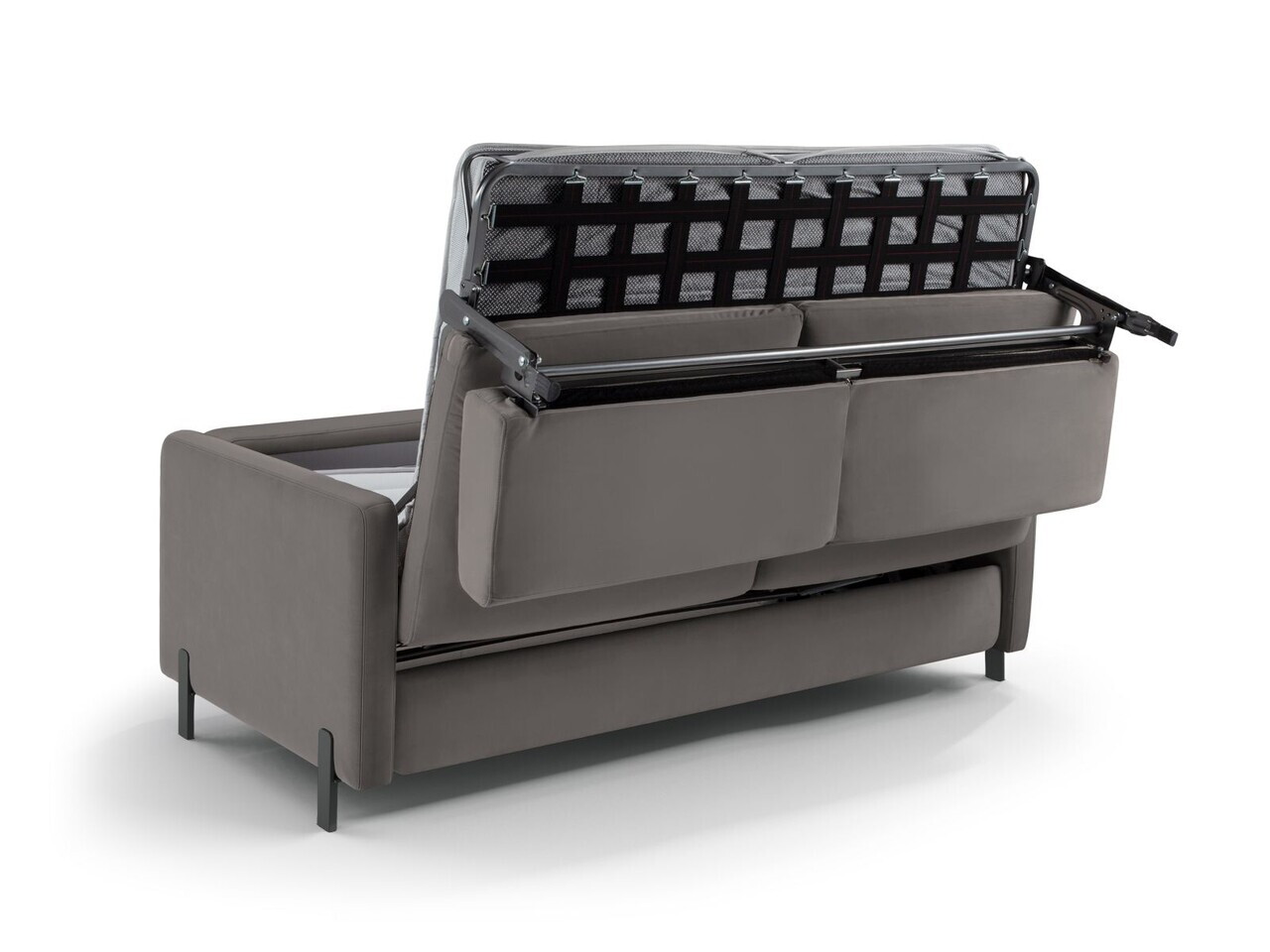 Canapea extensibila 3 locuri, Gloria, Micadoni Home, 206x102x88 cm, catifea, gri — imaginea 4