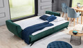 Canapea extensibila 3 locuri ELTAP, Meg07, Megis, 242x95x90 cm, lemn/poliester, albastru inchis