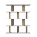Corp biblioteca, Zena Home, Grace, 120x141x24.6 cm, PAL, Alb/Maro
