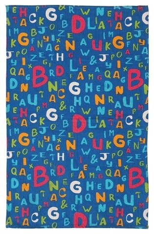 Covor pentru copii Alfabet, Heinner, 90×130 cm, bumbac, multicolor Heinner