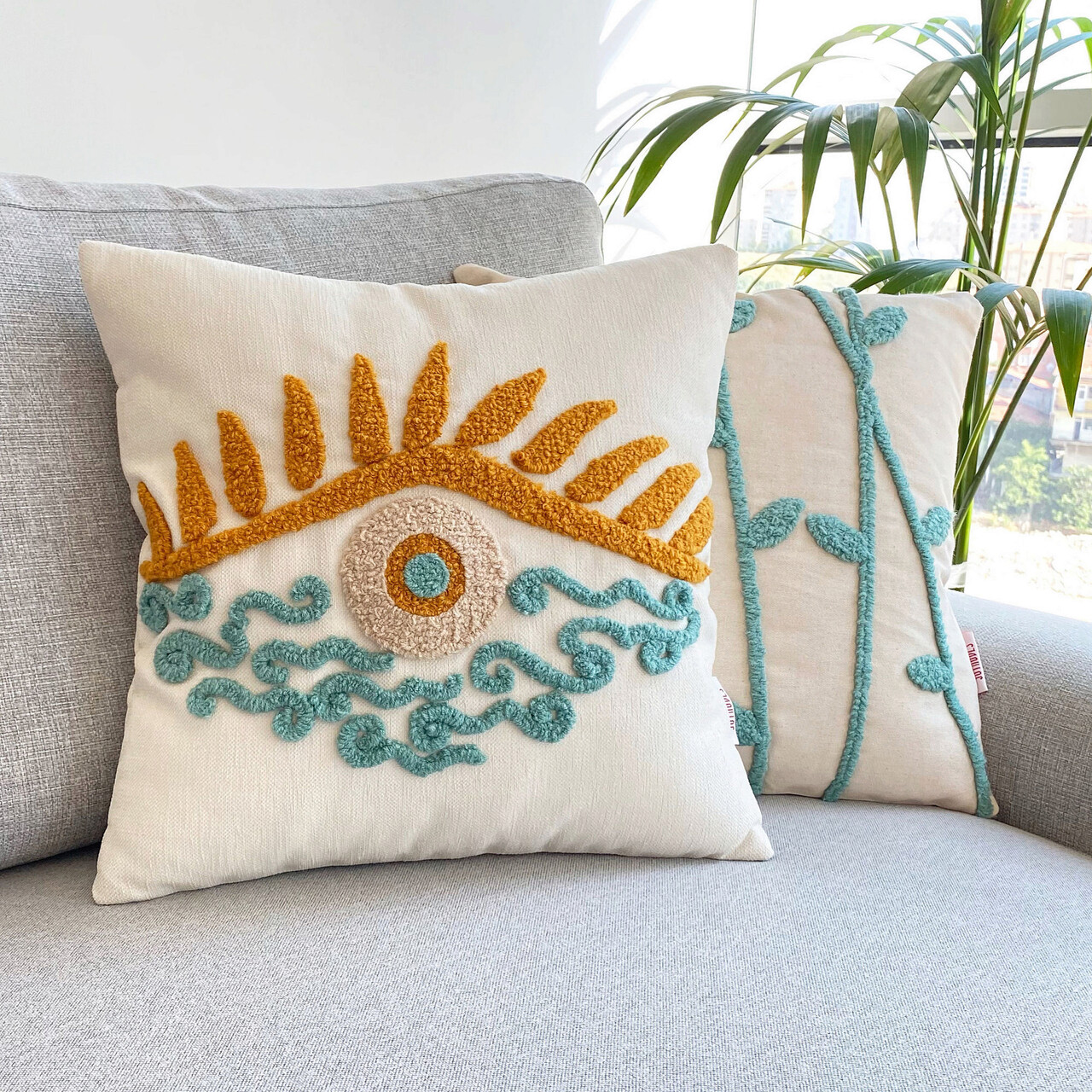 Perna, Sunny Eye, Mustar / Menta / Albastru