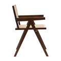 Scaun Rotin, Homla, 50x55x78 cm, lemn/ratan, maro/crem