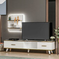 Comoda TV, Inarch, Aren, 180x43.6x35 cm, Stejar alb