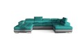 Coltar extensibil dreapta 6 locuri ELTAP, Rod-05, Rodrigo, 345x202x90 cm, lemn/poliester, albastru/gri