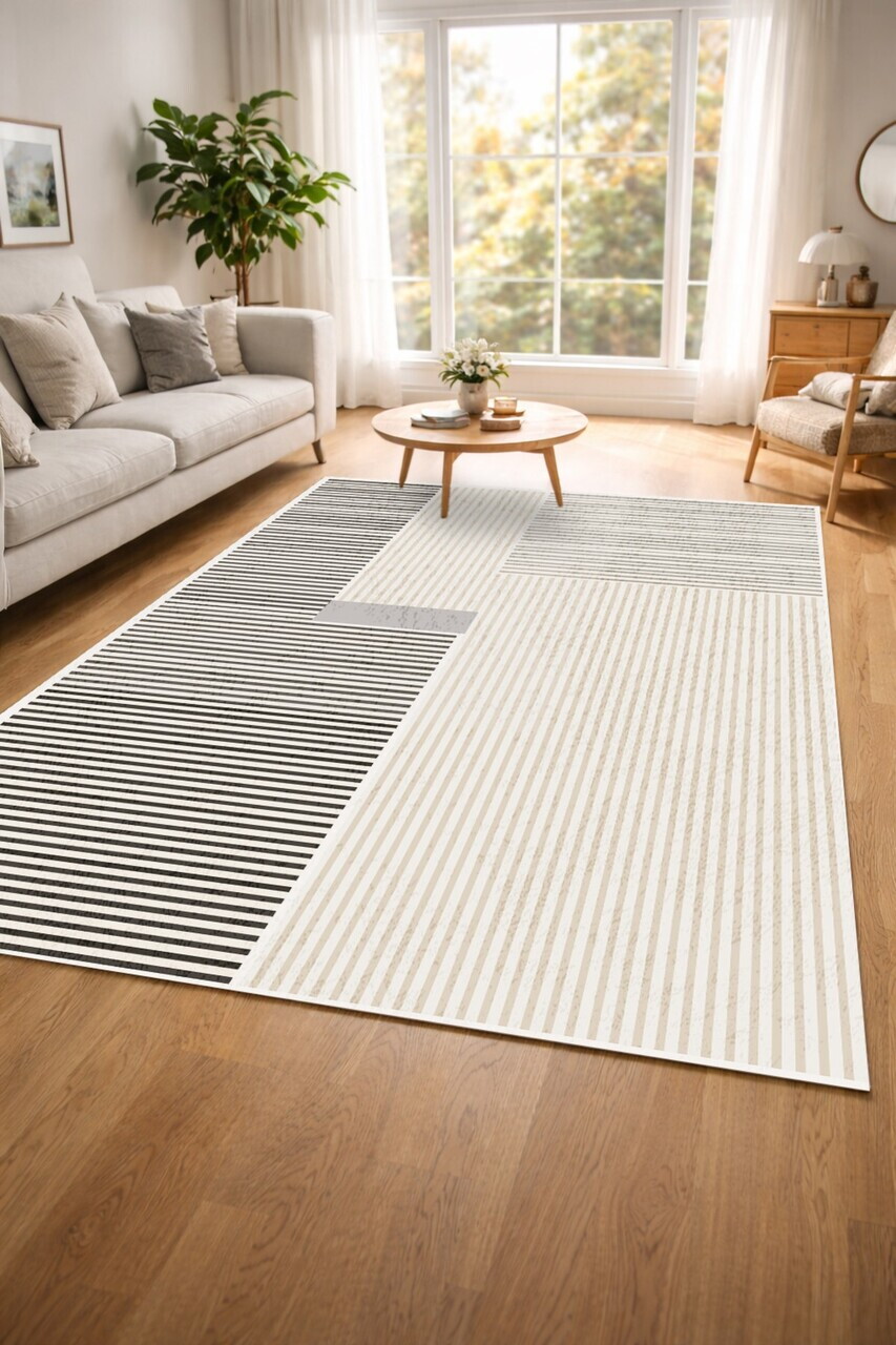 Covor, CLR-4257-5, 160x300 cm, Poliester, Gri — imaginea 2