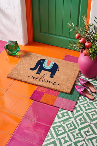 Covoras de intrare, Coco Shans HC, 40x60 cm, COIR, Multicolor