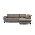 Coltar extensibil dreapta 4 locuri ELTAP, RT-07SAV, Noble, 255x201x100 cm, lemn/poliester, bej inchis