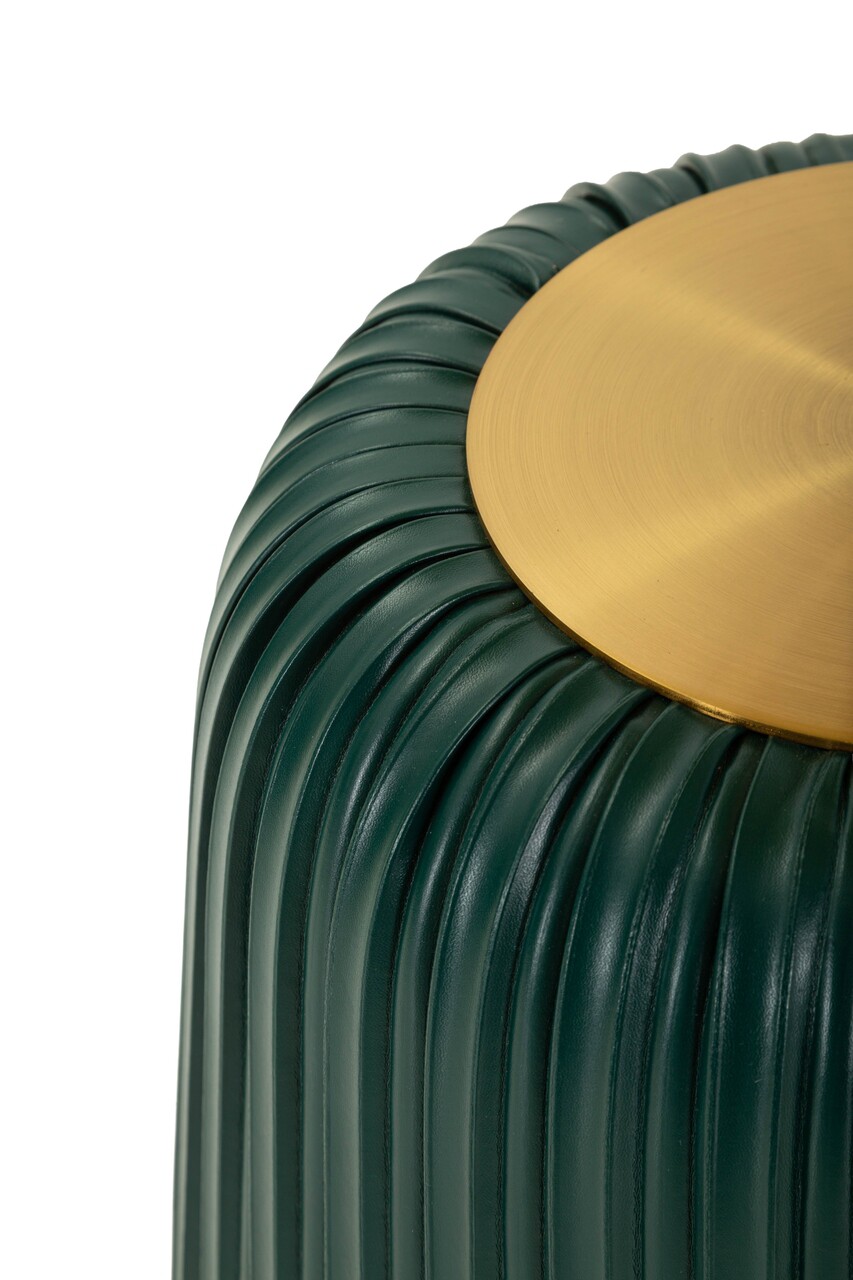 Masuta de cafea, Mauro Ferretti, Egle, 40x55 cm, metal/poliuretan, gri/verde - imagine 4