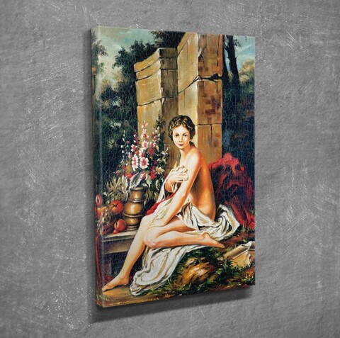 Tablou decorativ, dc321, canvas, lemn, multicolor