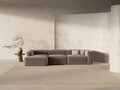Coltar stanga 4 locuri, Bergamo, Cosmopolitan Design, 344x152x70 cm, tesatura structurata, cappuccino
