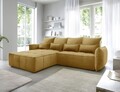 Coltar extensibil stanga 4 locuri ELTAP, LT-45MAN, Campo, 265x196x88 cm, lemn/poliester, mustar