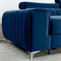 Coltar extensibil dreapta 3 locuri ELTAP, RT-40VE, Grayson, 278x205x92 cm, lemn/poliester, albastru inchis