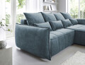 Coltar extensibil dreapta 4 locuri ELTAP, RT-40TOS, Campo, 265x196x88 cm, lemn/poliester, albastru