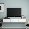 Comoda TV, Inarch, Terra, 180x26x31 cm, PAL, Alb