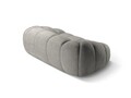 Canapea 2 locuri, Diana-192, Micadoni Home, 214x114x72 cm, catifea structurata, gri deschis