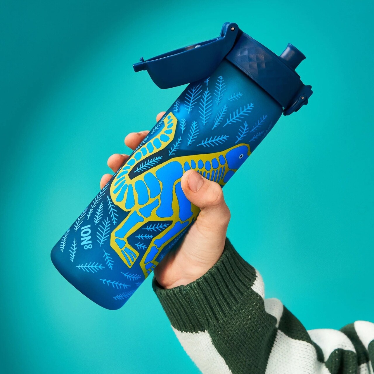 Sticla apa pentru copii Slim, recyclon, 500ml, Dinosaurs - Ion8 - imagine 5