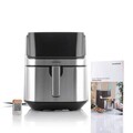 Friteuza cu aer fara ulei InnovaGoods, Fryinn Pro 5500, 1700 W,  5.5 L, negru/argintiu