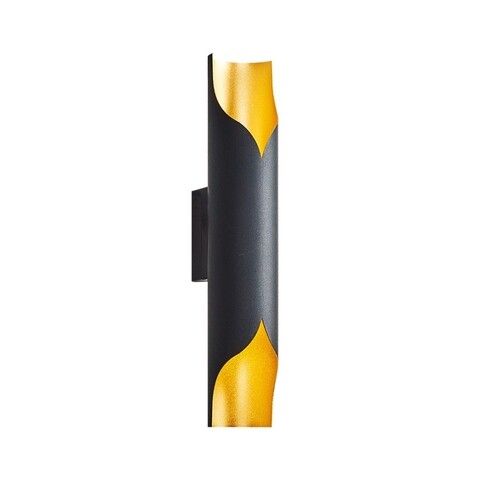 Aplica de perete, L1203 – Black, Lightric, 11 x 8 x 40 cm, 2 x GU10, 5W, negru Aplice si plafoniere