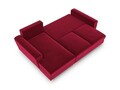 Coltar extensibil stanga 4 locuri, Moghan, Micadoni Home, GL, 241x145x88 cm, catifea, rosu