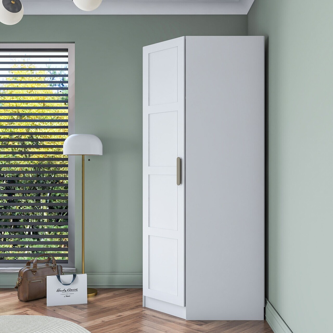 Dulap pentru haine, Hanah Home, BA191, 91x210x57.5 cm, PAL melaminat, Alb - view 2