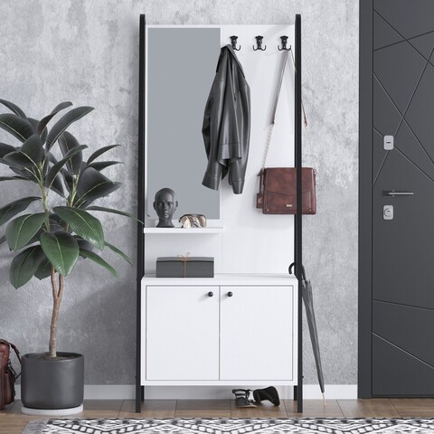 Cuier de perete, Elegance, Lole, Alb/Negru