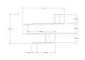 Raft de perete, Asse Home, Penne , 120x71x20 cm, Maro