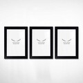 Set 3 rame foto, 3SFC1017_1318, Plastic, Negru
