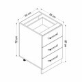 Dulap pentru bucatarie, Hanah Home, Minar, 50x87x58 cm, Alb / Antracit