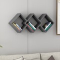 Raft de perete, Inarch, Galaxy, 102x42x20 cm, PAL, Antracit