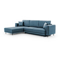 Coltar extensibil stanga 4 locuri ELTAP, LT-100VE, Dalia, 289x190x95 cm, lemn/poliester, albastru deschis