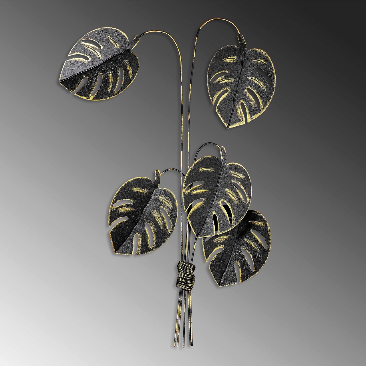Decoratiune de perete, Monstera, Dimensiune: 68 x 98 cm, Multicolor - imagine 5