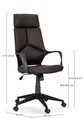 Scaun de birou Damon, Bizzotto, poliester, negru