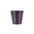 Ghiveci cu farfurie, Tedi, 15 cm, plastic, mov inchis