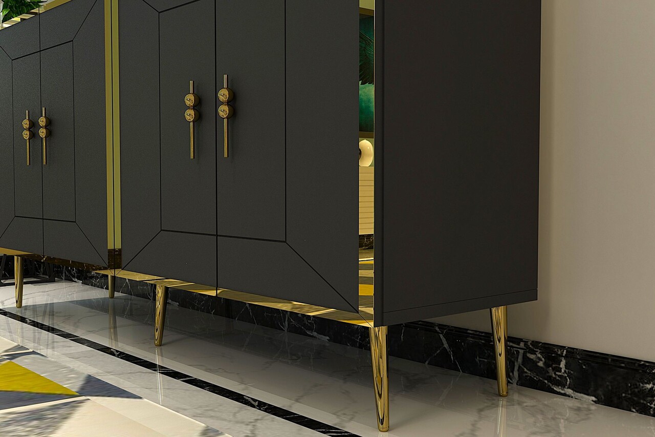 Consola, Olivia, Arno KB150, Antracit / Aur - 2 | YEO