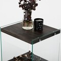 Corp biblioteca, Neostill, Aqua 2, 40x80x35 cm, Sticla temperata, Antracit
