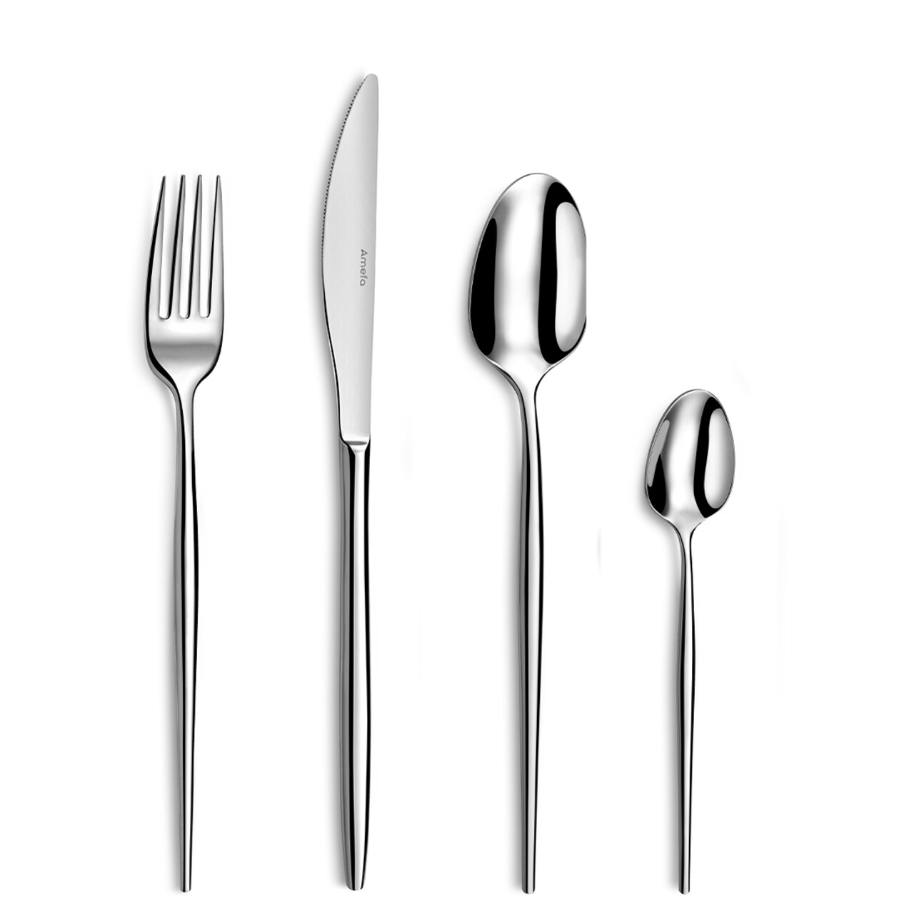 Set tacamuri 24 piese Soprano, Amefa, 6 persoane, inox 18/0, argintiu — imaginea 3