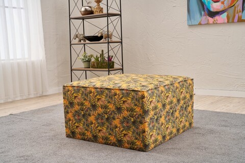 Taburet, Atelier del Sofa, 825BLC5194, Lemn, Galben