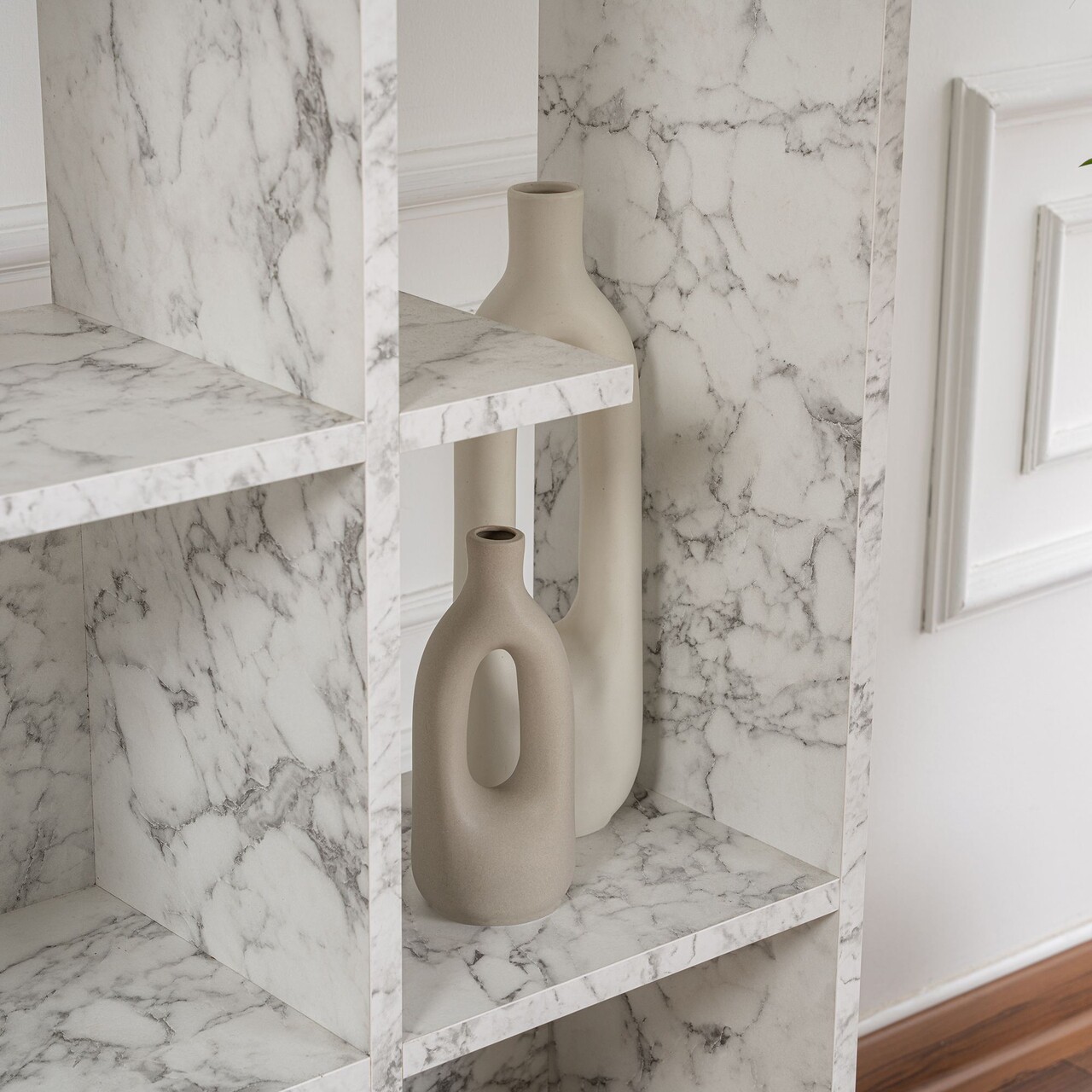 Corp biblioteca, Decortie, Manco, Marmură Carrara - 2 | YEO