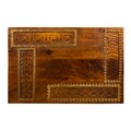 Masuta de cafea Creaciones Meng, 49.5x32.5x45 cm, lemn de mango/alama