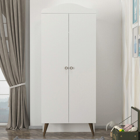 Dulap cu 2 usi, Tera Home, Lora, 90×217.4×45 cm, PAL, Alb 90x217.4x45 imagine 2022