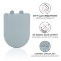Capac de toaleta cu sistem automat de coborare Galati, Wenko, 36x46 cm, duroplast/plastic, albastru