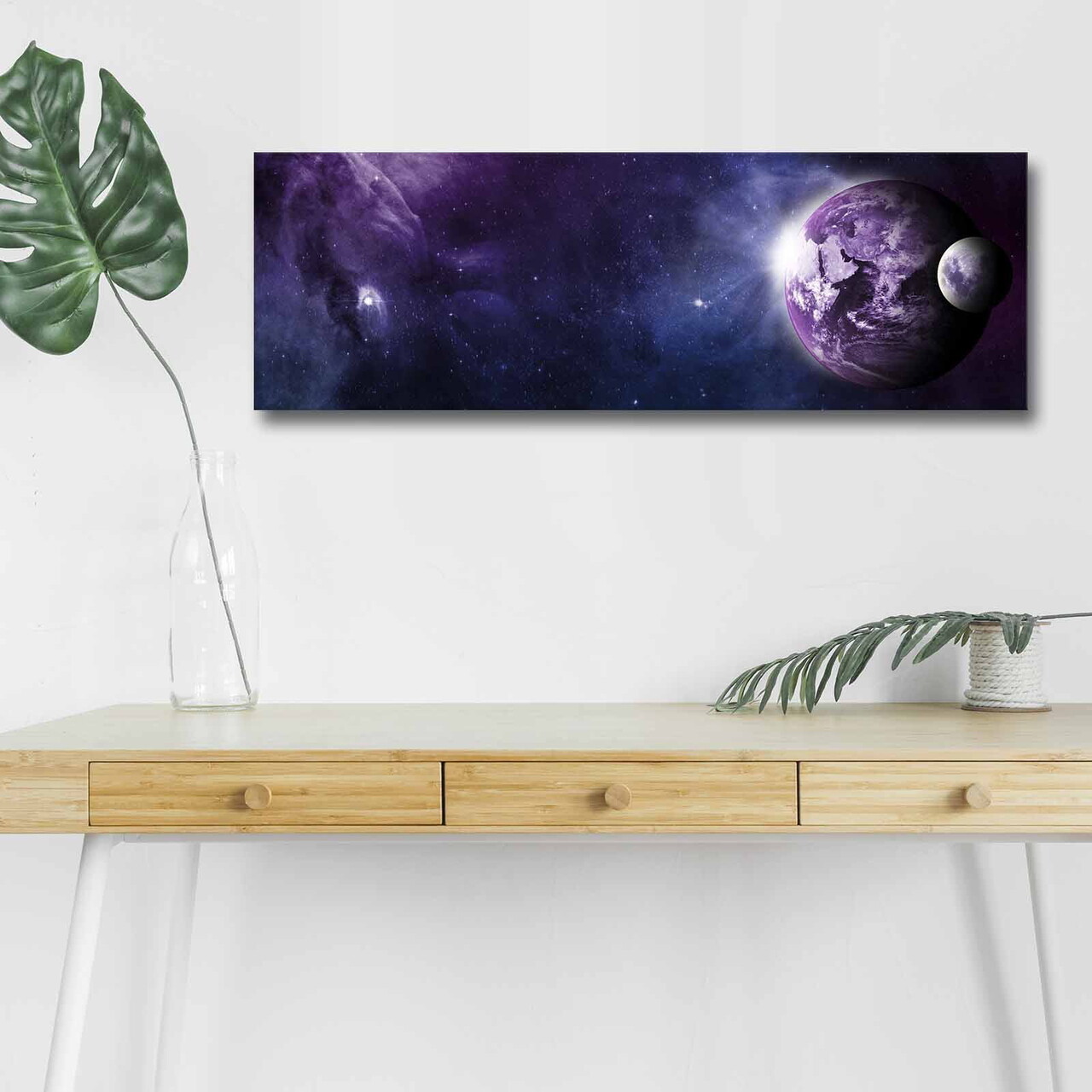 Tablou decorativ cu lumina LED, 3090NASA-003, 30 x 90 cm, Multicolor - view 3