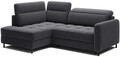 Coltar extensibil stanga 3 locuri ELTAP, LT-05AS, Barea, 208x160x100 cm, lemn/poliester, gri inchis