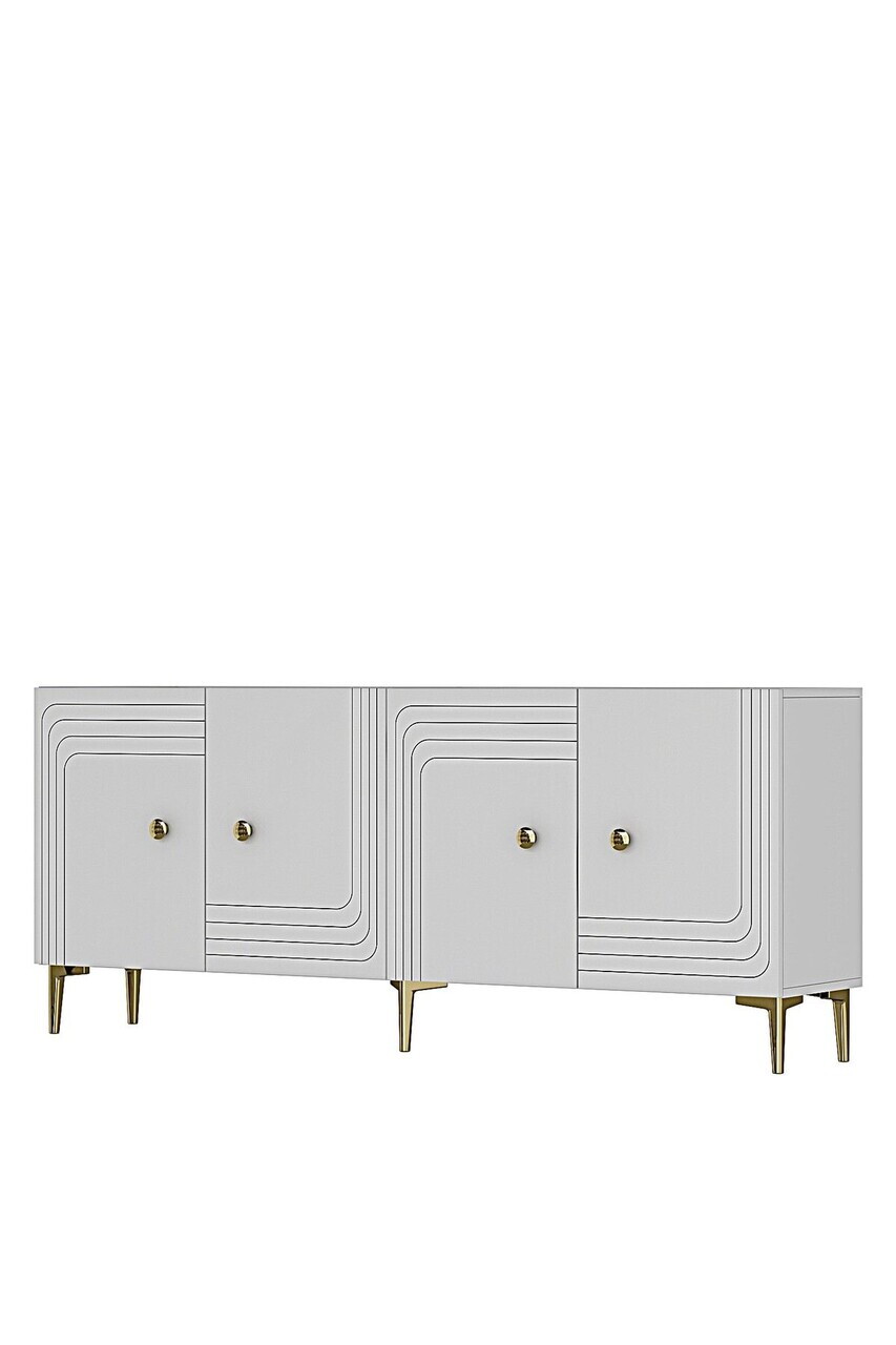 Consola, Hanah Home, Lessi 180, 180x75x32 cm, Alb — imaginea 5