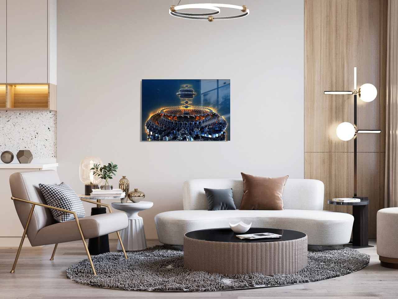 Tablou decorativ, 1304, Sticla temperata, Dimensiune: 45 x 65 cm, Multicolor - 1 | YEO