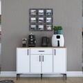 Dulap multifunctional, Rani, JE136, Alb/Maro