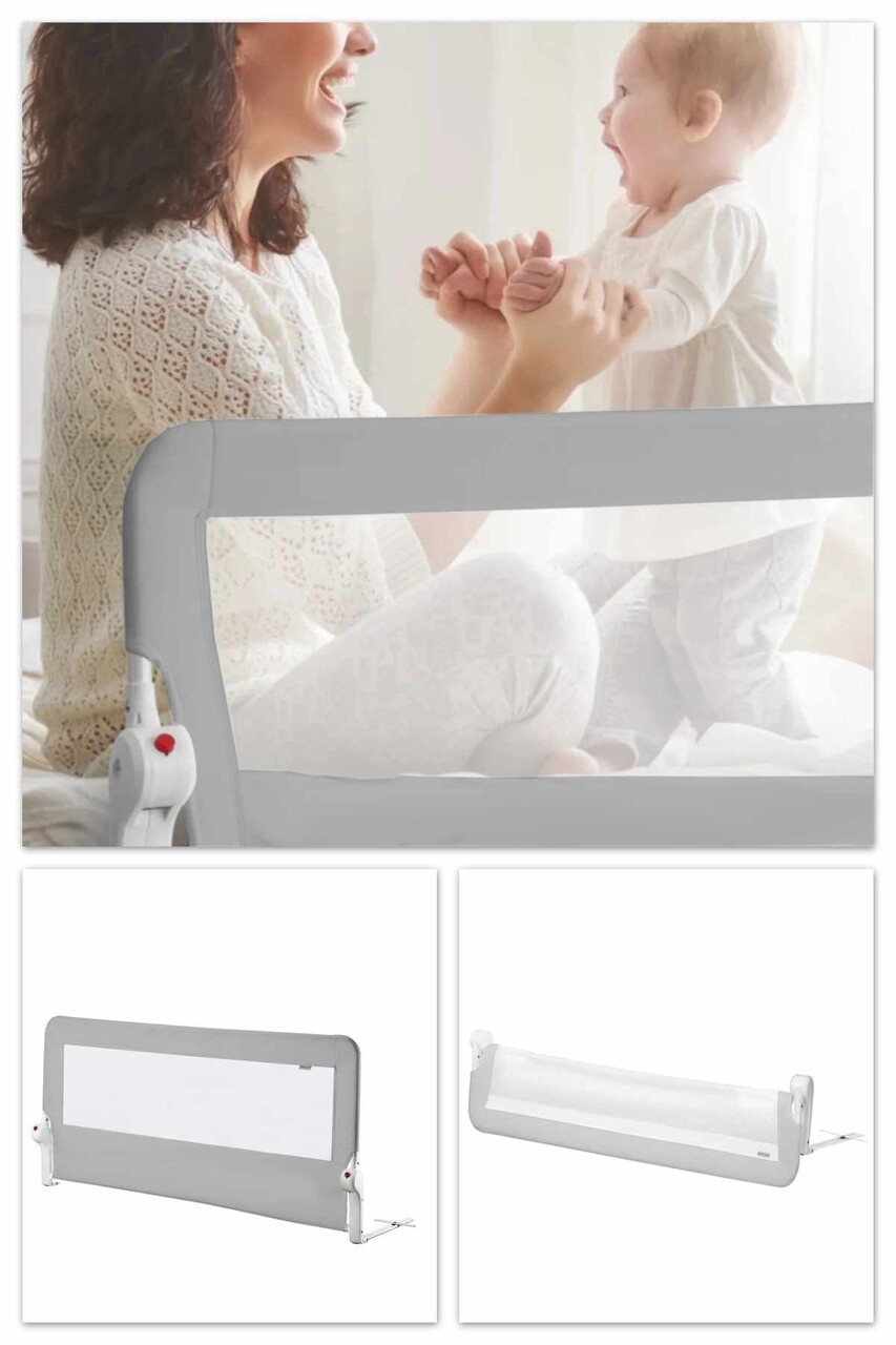 Margine de siguranta pentru pat, Wallxpert, Bed Safety Rail 180, Alb - imagine 4